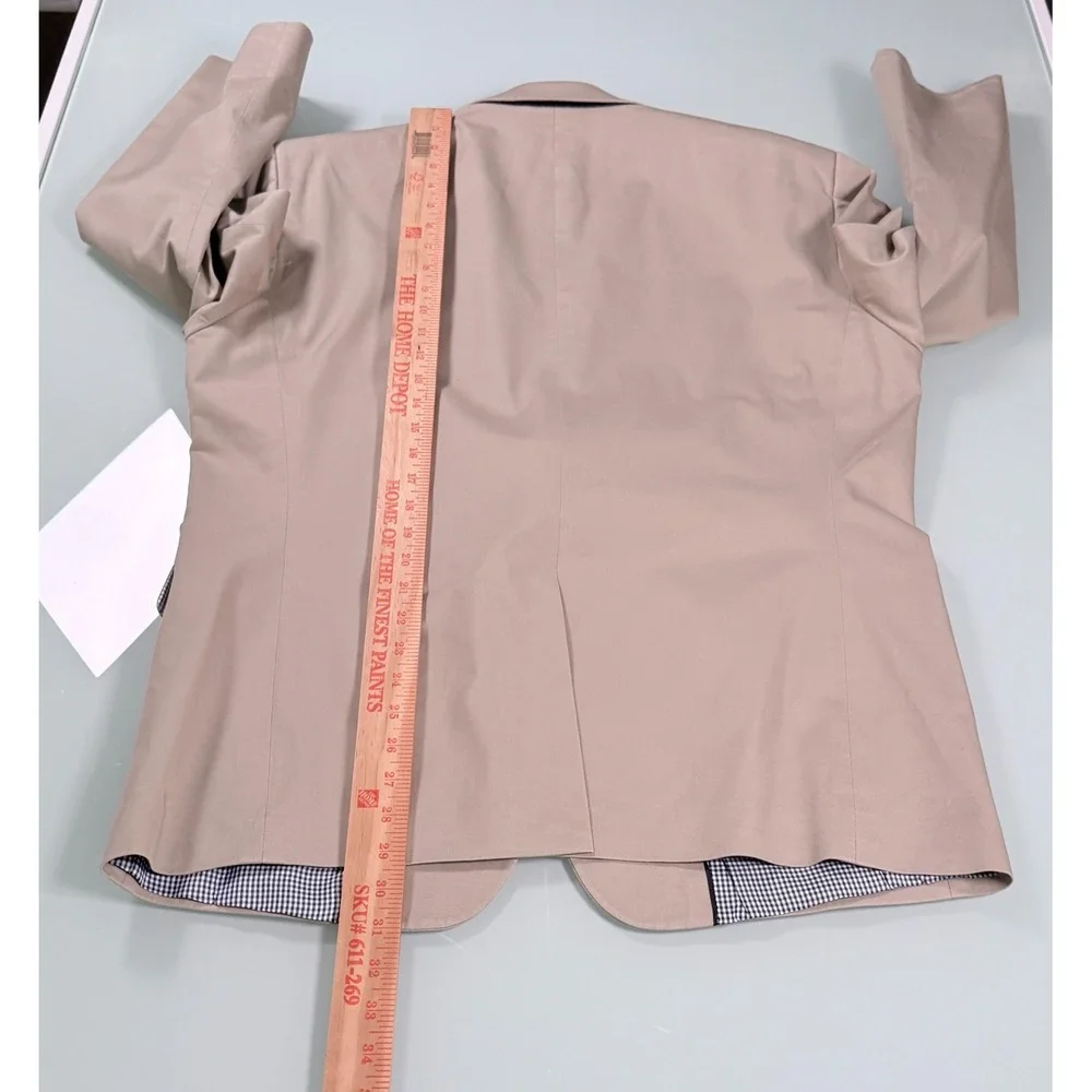 BANANA REPUBLIC Solid Khaki Cotton Blend Mens Sport Coat Blazer - 44 Regular